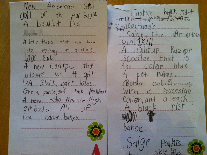 Illustration for article titled My Kid's Insane Christmas Wish List, Annotated
